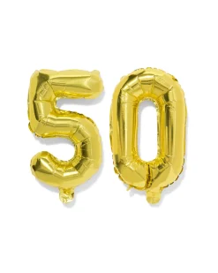 folieballon leeftijd 50 60cm goud