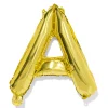 folieballon letter A 30cm goud