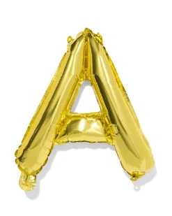folieballon letter A 30cm goud