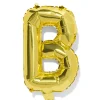 folieballon letter B 30cm goud