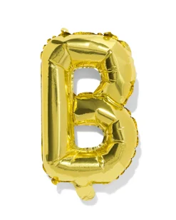 folieballon letter B 30cm goud