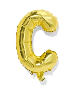 folieballon letter C 30cm goud