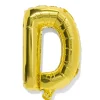 folieballon letter D 30cm goud