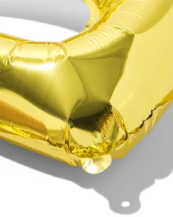 folieballon letter D 30cm goud