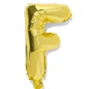 folieballon letter F 30cm goud