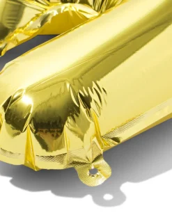 folieballon letter F 30cm goud