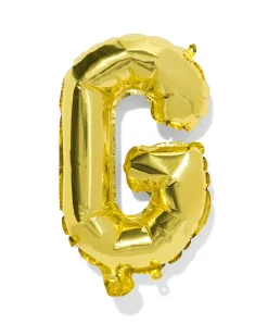 folieballon letter G 30cm goud