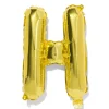 folieballon letter H 30cm goud