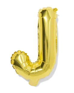 folieballon letter J 30cm goud
