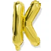 folieballon letter K 30cm goud
