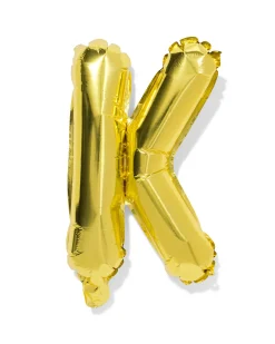 folieballon letter K 30cm goud