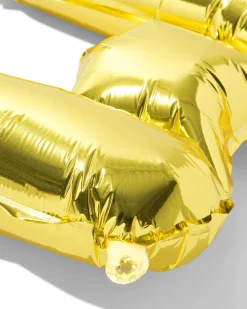 folieballon letter M 30cm goud