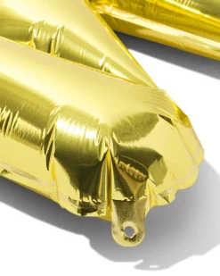 folieballon letter N 30cm goud