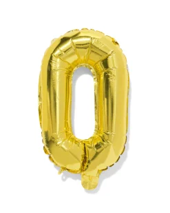 folieballon letter O 30cm goud