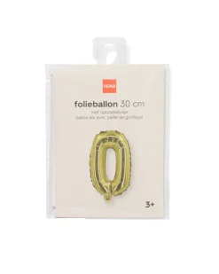 folieballon letter O 30cm goud