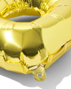 folieballon letter P 30cm goud