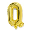 folieballon letter Q 30cm goud