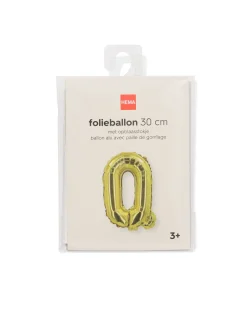 folieballon letter Q 30cm goud