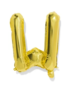 folieballon letter W 30cm goud