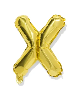folieballon letter X 30cm goud
