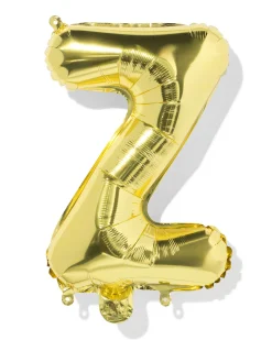 folieballon letter Z 30cm goud