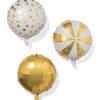folieballonnen 35cm goud - 3 stuks