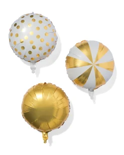 folieballonnen 35cm goud - 3 stuks