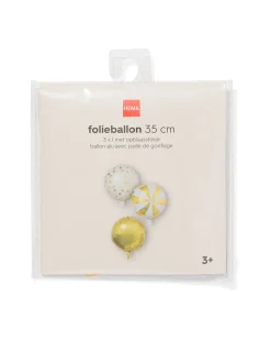folieballonnen 35cm goud - 3 stuks