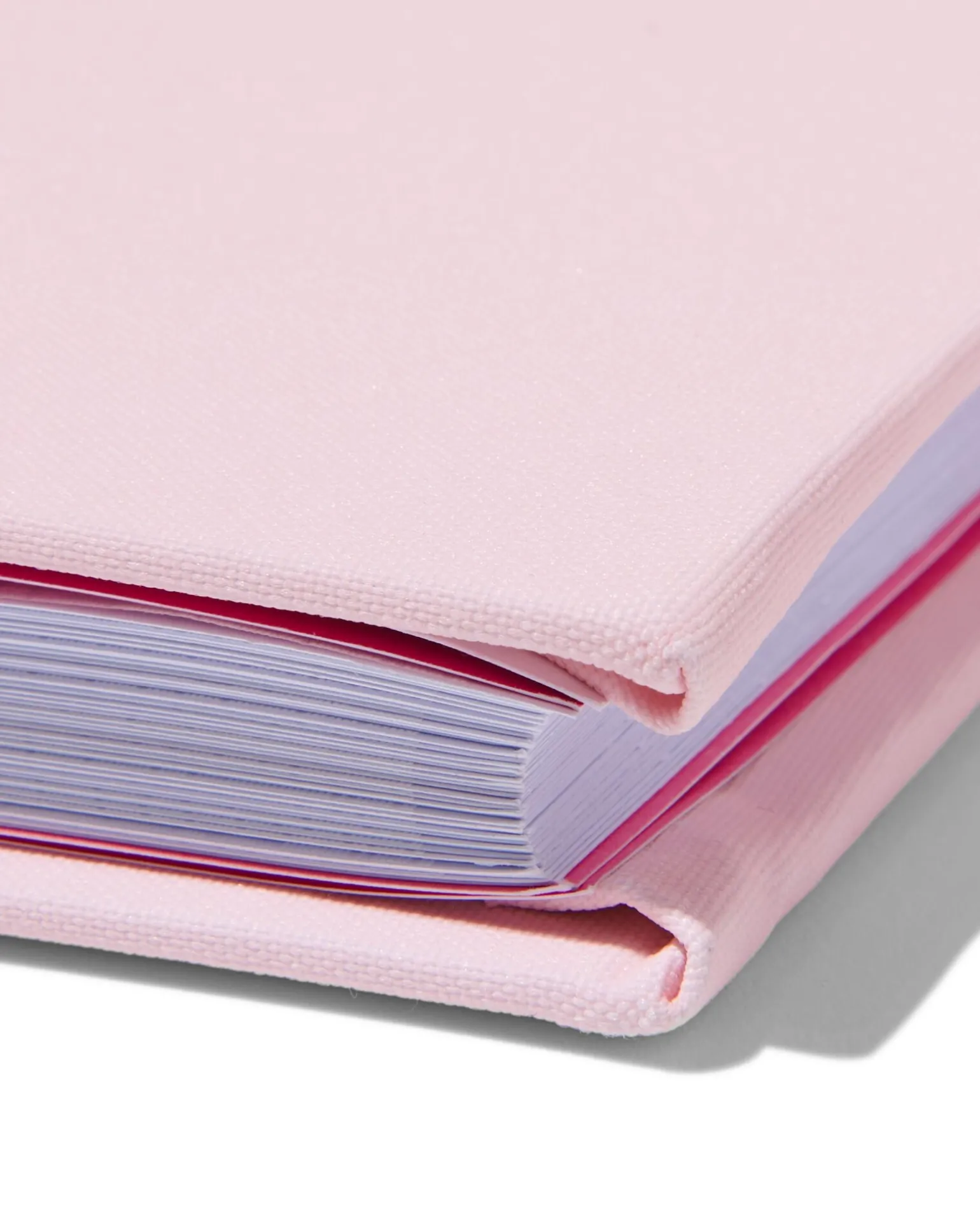 fotoboek met strik 24x24.5 linnen roze