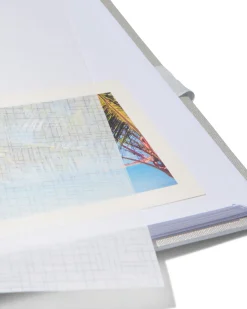 fotoboek met strik 24x24.5 linnen zilver
