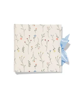 fotoboek met strik 24x24.5 papier bloemen