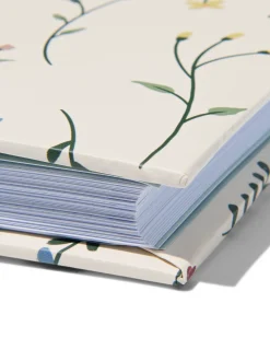 fotoboek met strik 24x24.5 papier bloemen