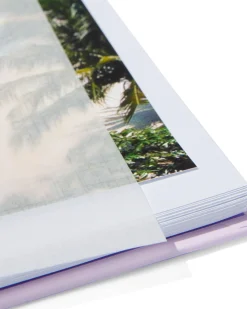 fotoboek plakboek met spiraal 32.5x23 lila quote