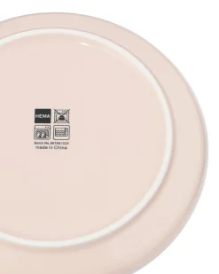 gebaksbordje Ø16.5cm Knap new bone china roze