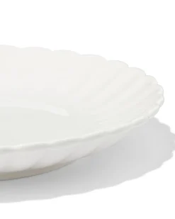 gebaksbordje Ø14cm Trend aardewerk wit bloem