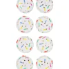 gebaksbordjes ⌀17.5cm papier kaarsjes - 8 stuks
