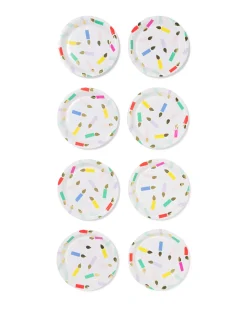 gebaksbordjes ⌀17.5cm papier kaarsjes - 8 stuks