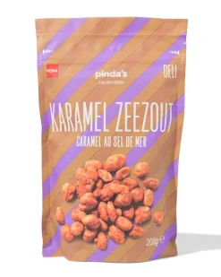 gecoate pinda karamel zeezout 200g