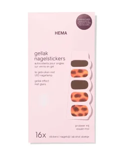 gellak nagelstickers tortoise - 16 stuks