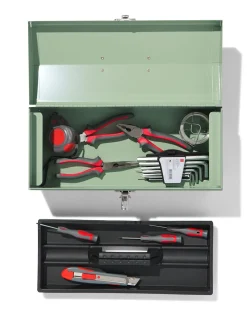 gereedschapskist 18x41x19 metaal groen