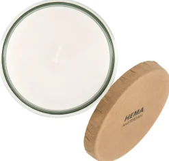geurkaars in glas Ø6.5 linen