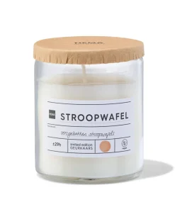 geurkaars in glas stroopwafel