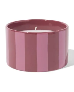 geurkaars ⌀11x7cm keramiek lavendel-roos