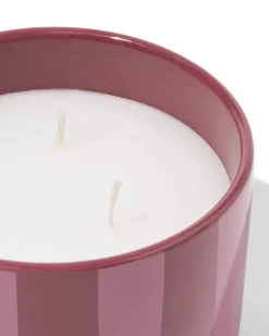 geurkaars ⌀11x7cm keramiek lavendel-roos