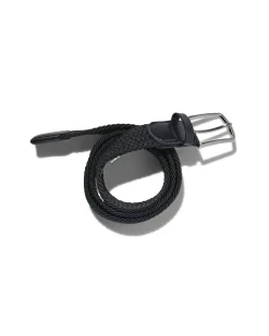 gevlochten elastische heren riem 3.5cm zwart