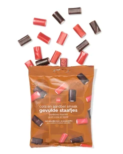 gevulde staafjes cola en aardbei 215g