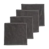 gezichtsdoekjes 30x30 zware kwaliteit grijs - 4 stuks