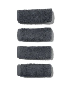 gezichtsdoekjes 30x30 zware kwaliteit grijs - 4 stuks