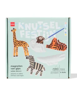 gips magneetset wilde dieren 6-delig