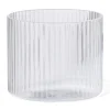 glas voor geurkaars ⌀10x8.5cm ribbel transparant